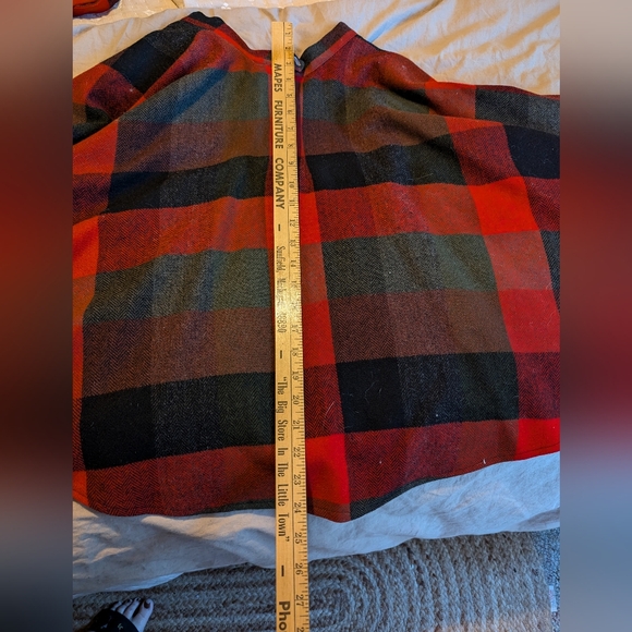 Vintage 1960s Pendleton 100% virgin wool skirt set buffalo plaid red gre… - Picture 6 of 16